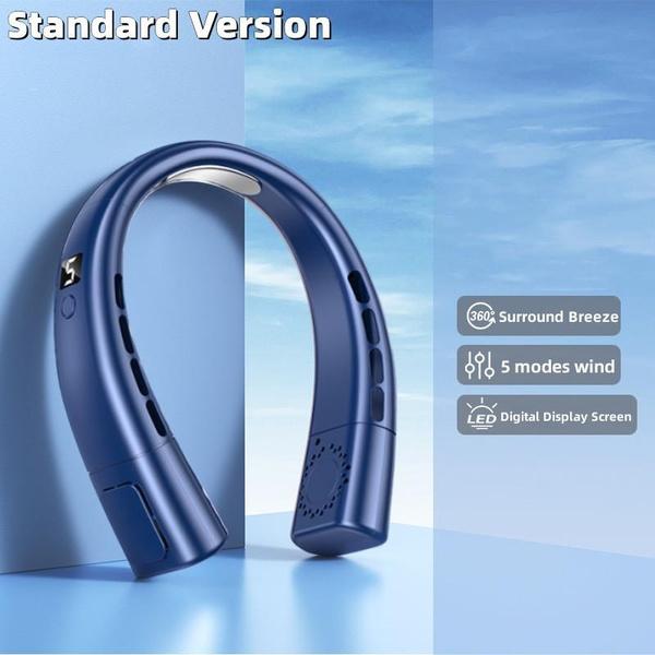 

Новый портативный подвесной шейный вентилятор с цифровым дисплеем с/без красочной атмосферной подсветки 5 передач Ventilador безлопастной вентилятор с шейным ремешком 3000/8000 мАч