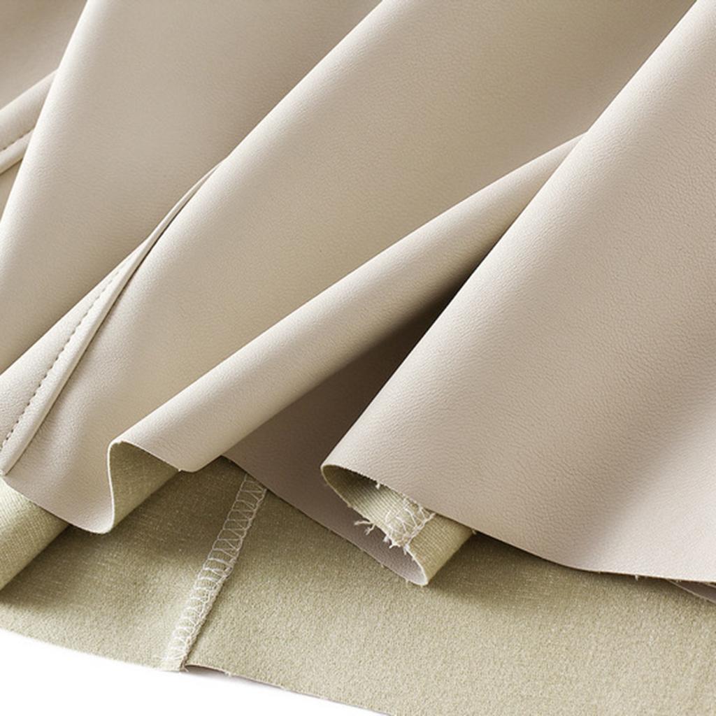 Damska modna, swobodna, jednokolorowa, wysoka talia, cienka, skórzana spódnica typu half-body