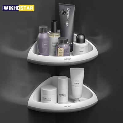 Bathroom Organizer Shelf Wall Mounted Triangular Corner Shelf  Shampoo Holder Bathroom Storage Rack Mess Shower Organizer