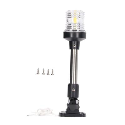 9 palcový biely LED skladací lodný zadný navigačný svetlomet IP66 vodotesný lodný kotviaci svetlomet 12V 24VDC