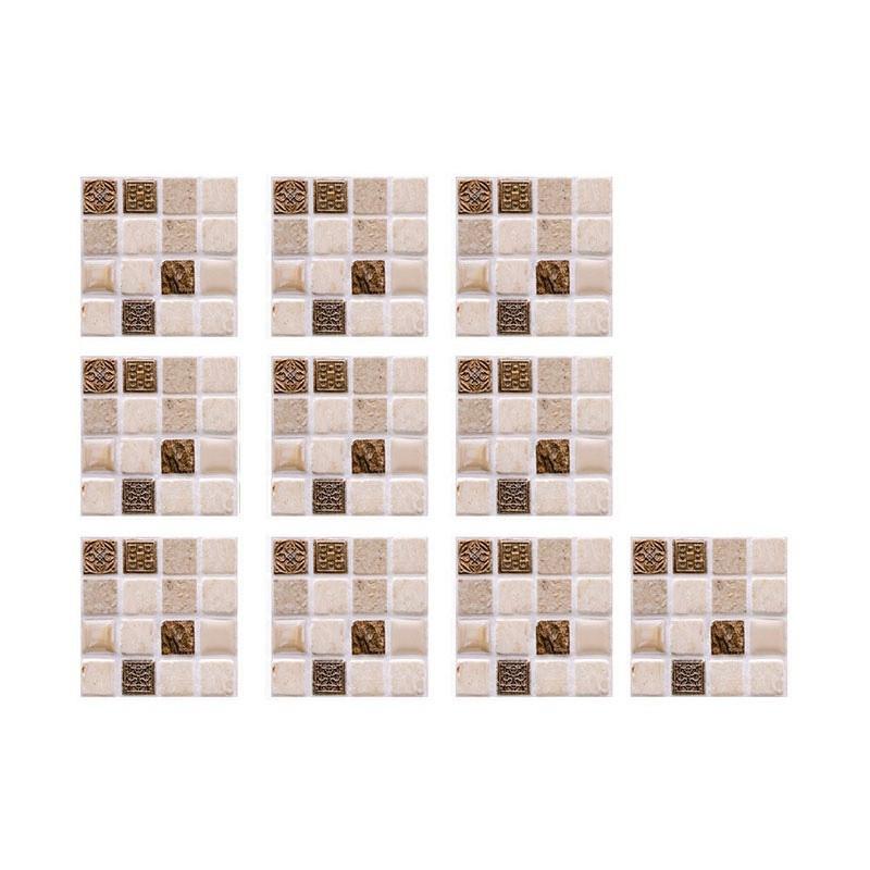 10 pezzi Adesivi per piastrelle in gel per cucina e bagno Adesivi per mosaico autoadesivi Carta da parati in mattoni di vetro creativi