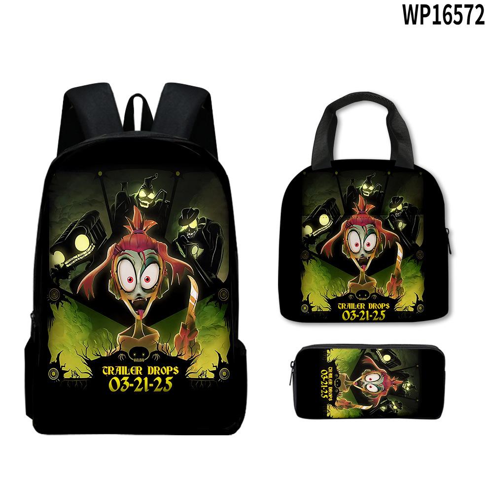Hip Hop Beliebt Seltsam Lustig Zoonomaly 3D Gedruckt 3 Stück/Set Schüler Rucksäcke Laptop Tagesrucksack Rucksack Brottasche Federmäppchen