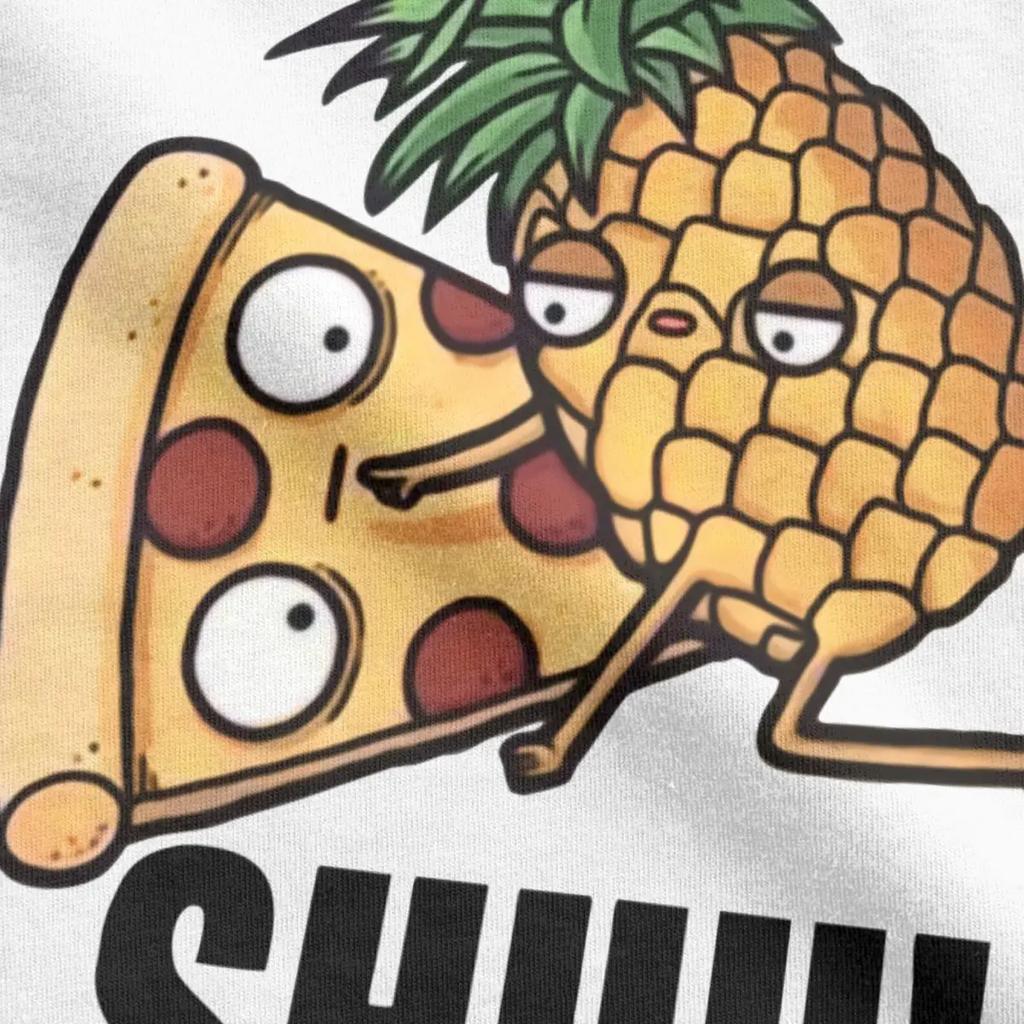 Novelty Short Sleeve Crew Neck T-shirt Boys Girls Pineapple Pizza T-shirt Hawaiian Pizza Is A Delicious Cotton T-shirt