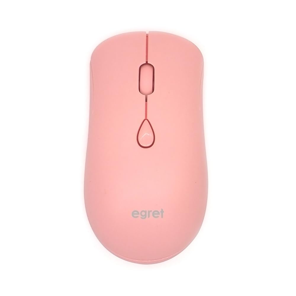 

Bluetooth rechargeable silent wireless compatible with 2 EGRET SweetiE & 2.4G, mouse, PCs, 3-tier DPI, cute, stylish, pink, lightweight, (Strawberry