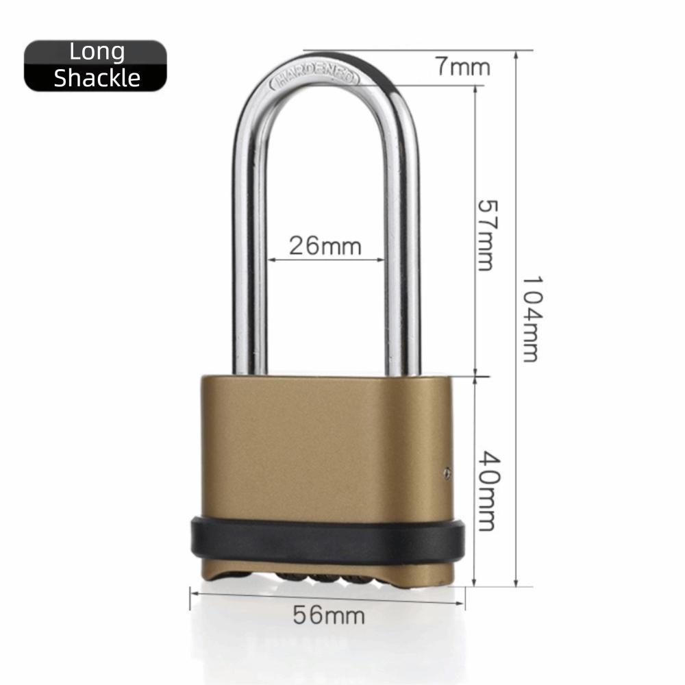 Zinc Alloy Combination Padlock Rustproof Padlock Hardware No Key Code Lock  Indoor Outdoor Use