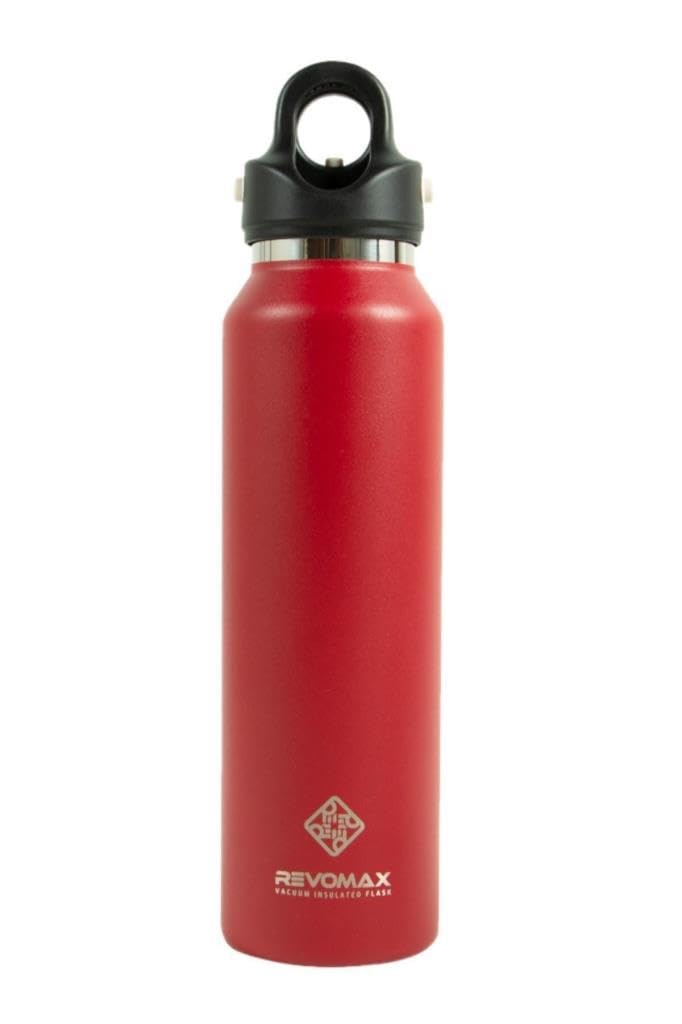 

Officially imported from Japan, Revomax2 Carbonated Vacuum Insulated Bottle, 20oz (592ml), Keeps drinks hot for 18 hours, cold for 36 hours (Fire Red)