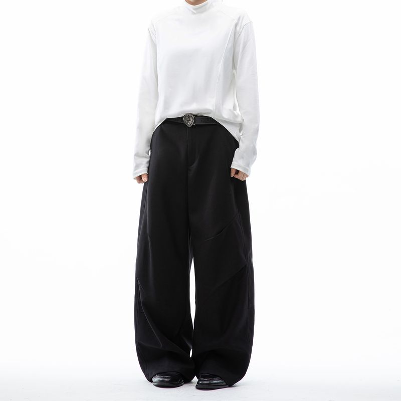 Dream Made Old Money Style Drapey Dress Pants for Men, Autumn Loose Straight Casual Pants with a High-End Feel