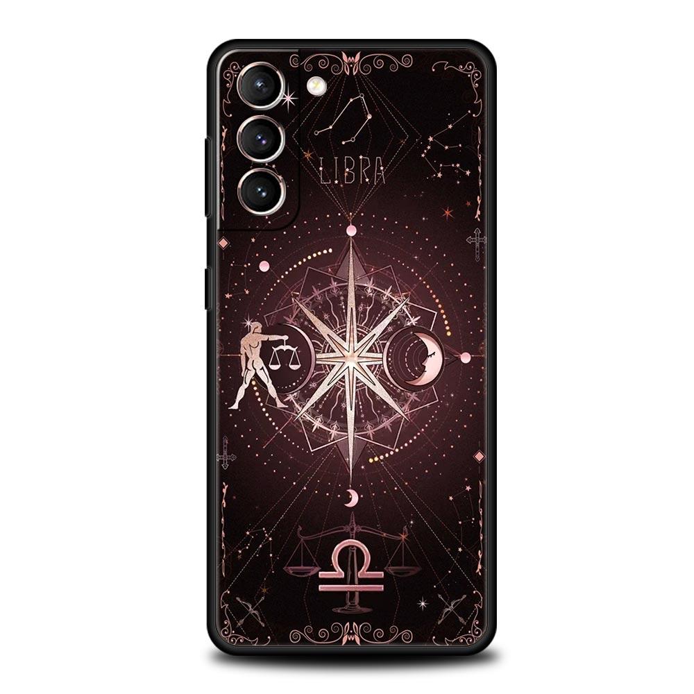 Constellation Phone Case For Samsung Galaxy S26 Ultra S25 Plus S24 FE S23 S22 5G S21 S20 Cover Black Soft