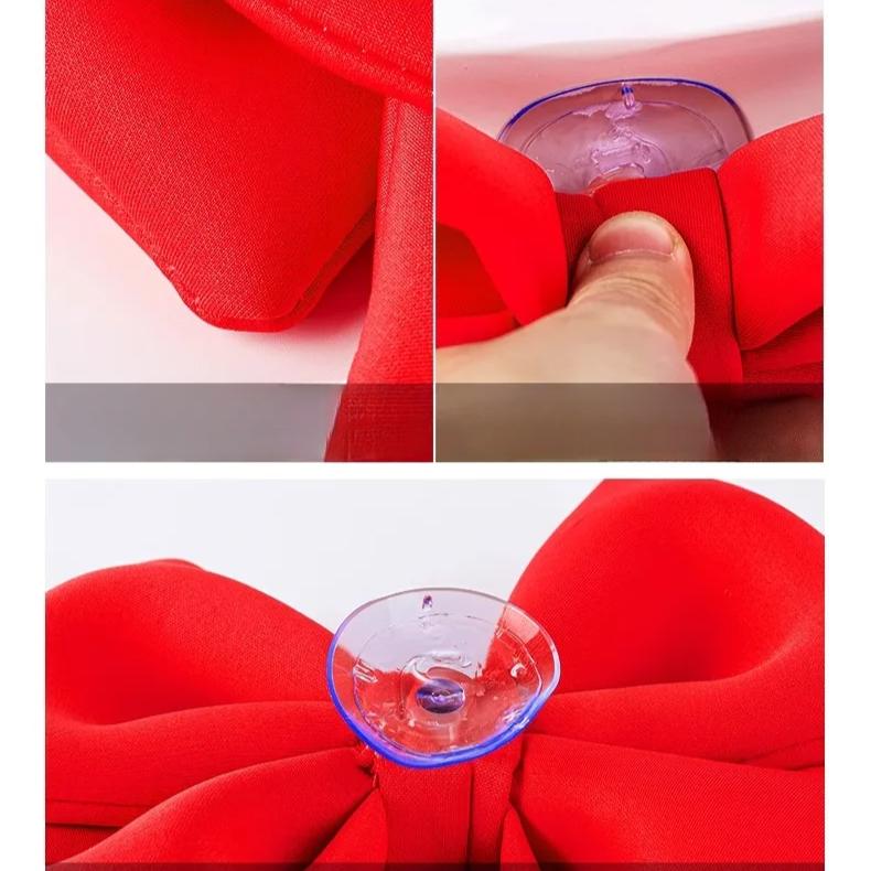 Niedliche Schleife Elektrofahrzeug Dekoration Helm Stoff Satinband Schleife Helm Dekoration Motorradhelm Zubehör