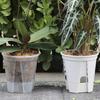 Samozavlažovací květináč Prodyšný průhledný plastový květináč pro Phalaenopsis Ovládání Automatický zásobník vody Květináč pro domácí kancelář
