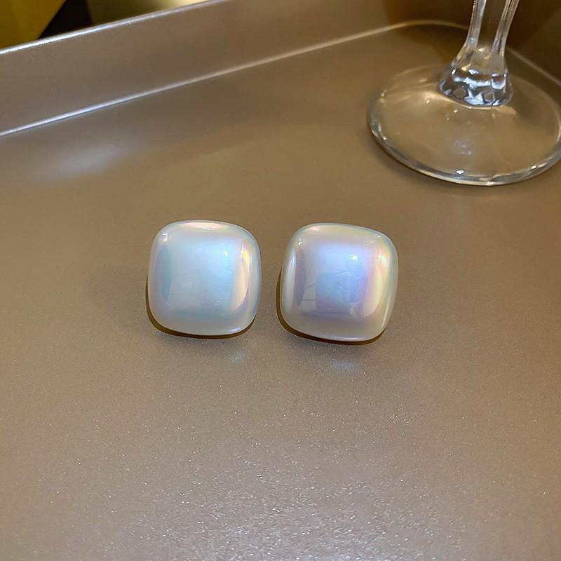 Large Retro 925 Pearl Earrings with Niche Ear Buckles for Women