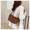 Soft Faux Leather Crescent Moon Bag for Women, Trendy 2026 Minimalist Shoulder Crossbody Purse, Korean Style Fashion Handbag