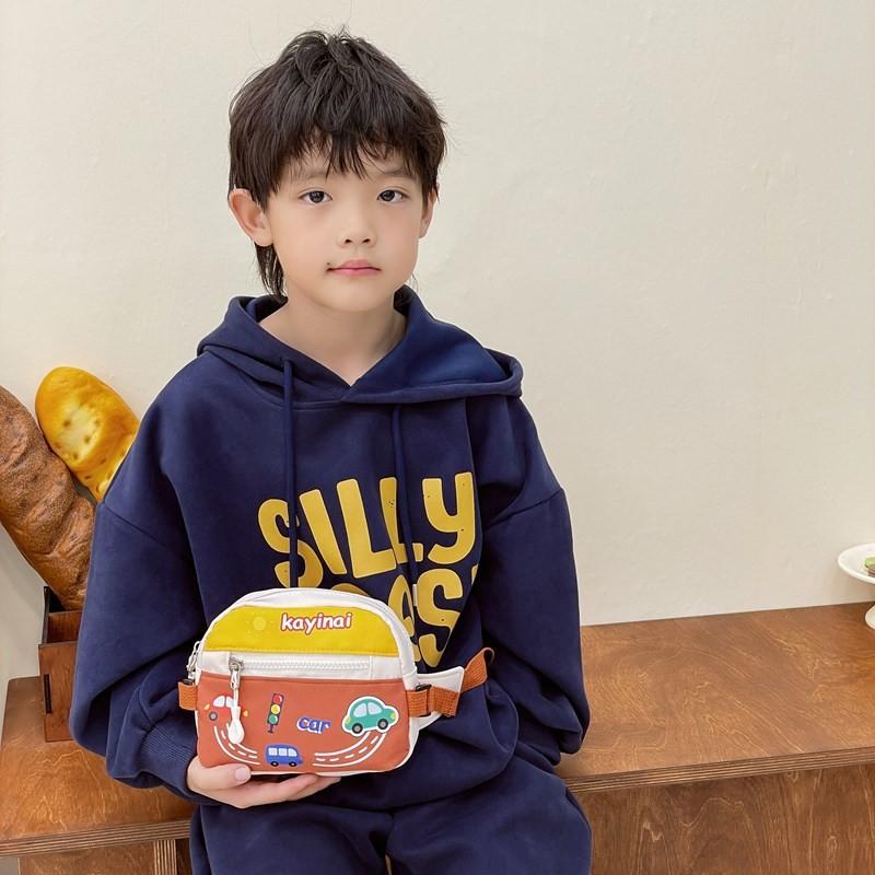 Adorable Cartoon Car Design Kids Backpack With Lightweight Nylon Fabric For Preschoolers