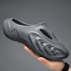 Half-Drag Hole Slippers Are Fashionable, Breathable, Light And Non-Slip, And Men'S Thick-Soled Large-Size Slippers For Beach Vacation.