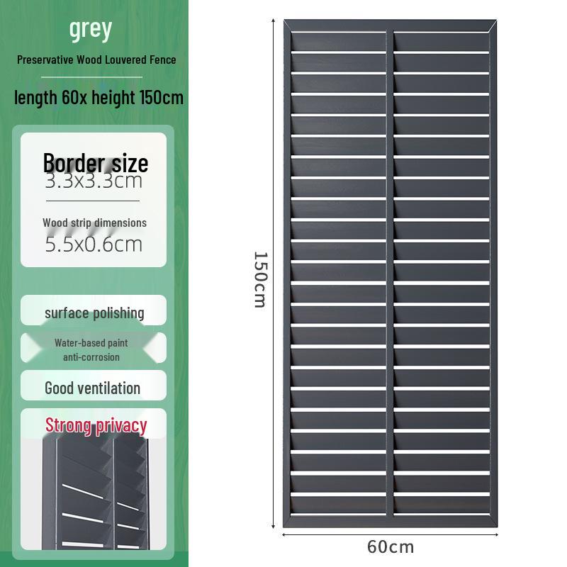 Outdoor Privacy Screen: Louvered Wood Fence for Gardens and Courtyards