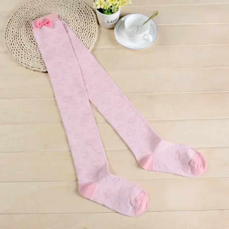 

Pink Bow Patchwork School Female Knee Socks Embroidery Women s Stockings Kawaii Campus Long Socks Cute Girl Thigh High Stocking рожевий
