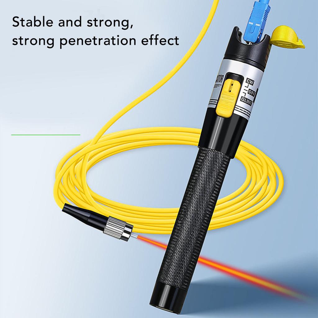 K-C15 Visual Fault Locator 15km 650nm Red Light for Fiber Optic Cable Break Detection with Universal 2.5mm Adapter