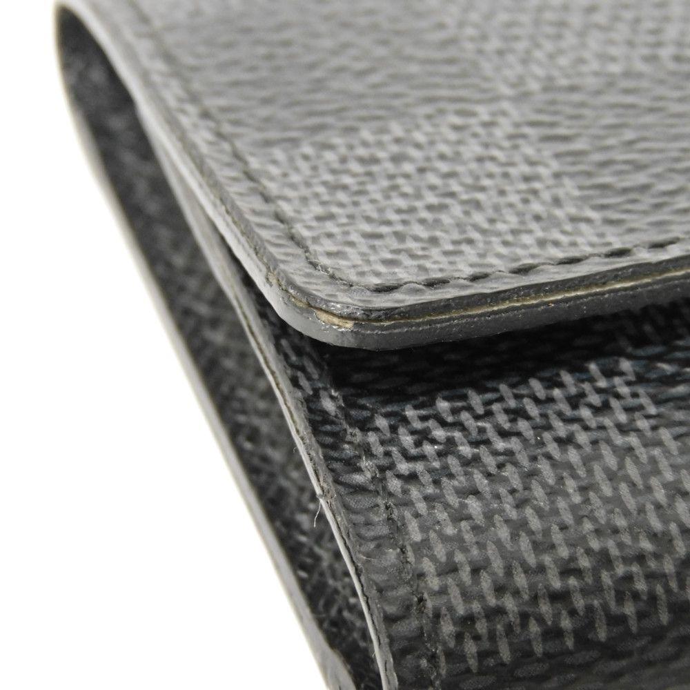 Used 12564 Multicles 6 N62662 7949 Old Model Logo Black Gray 6-Row Black Damier Graphite Noir Men's from Japan AUTHENTIC