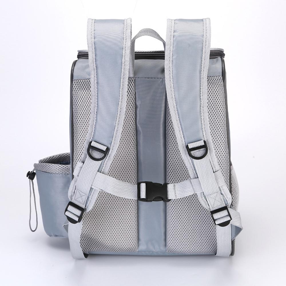 Grau Schwarz Kleiner Hund Katze Rucksack Haustier Tasche Träger Doppelschulter Welpe Kätzchen Reise Taschen