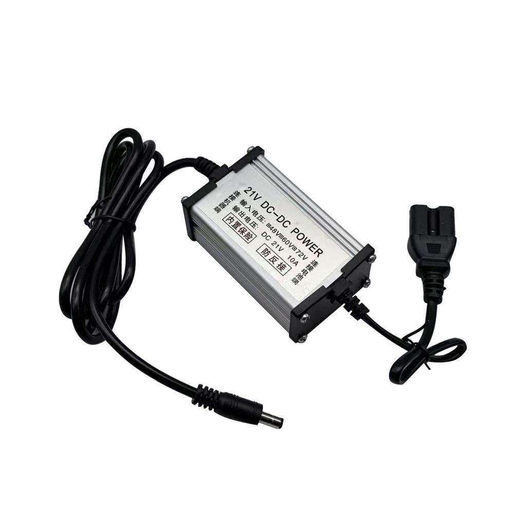 48V/60V/72V to 21V Electric Scooter Converter Adapter Cable, 10A DC Output, Model 08095