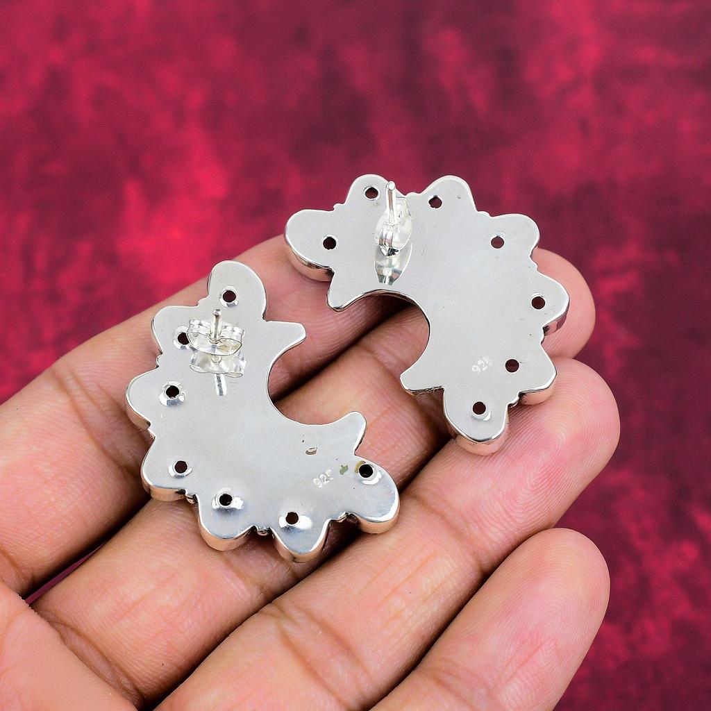 Ohrringschmuck aus rosa Chalcedon, 925er Sterlingsilberschmuck, handgefertigter Ohrring, Chalcedon-Edelsteinschmuck für die Liebe