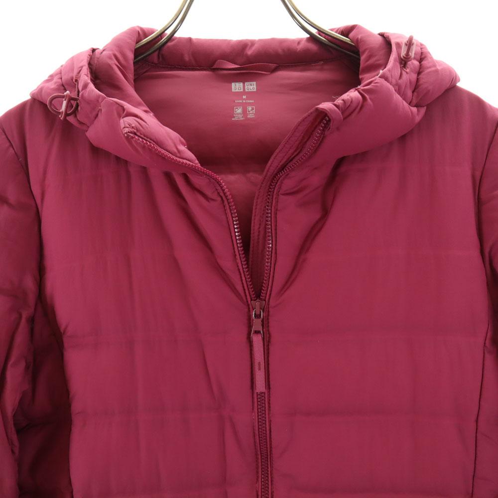 Uniqlo Long Sleeve Ultra Light Down Seamless Parker M Magenta Women Used