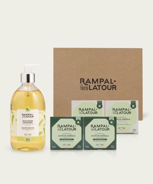 Rampal Latour Savon Liquid   Marseille 5 Piece Gift Set  Verbena FREE