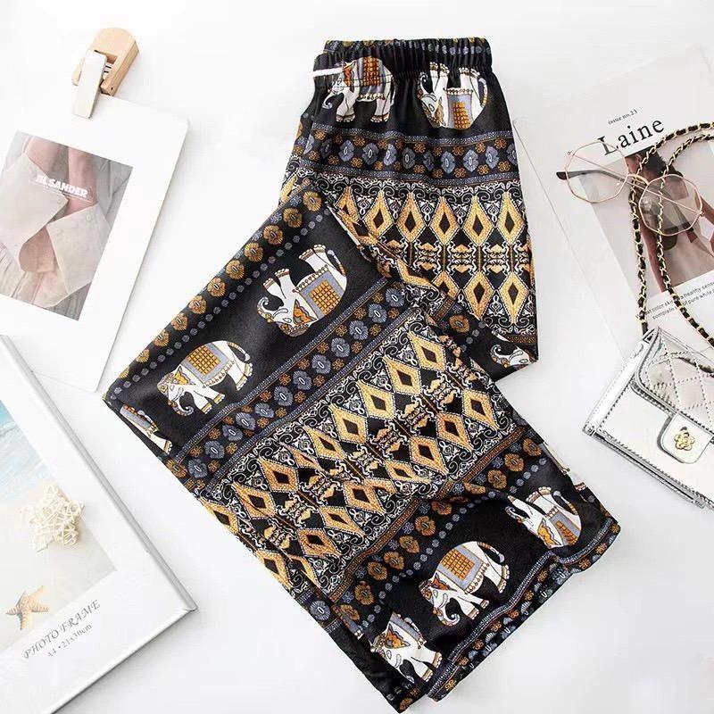 Elefantenhose Lässig Verstellbar Elastischer Hoher Bund Kordelzug Damen Herren Unisex Print Thailand Streetwear Strand Böhmisch Retro Vintage Boho