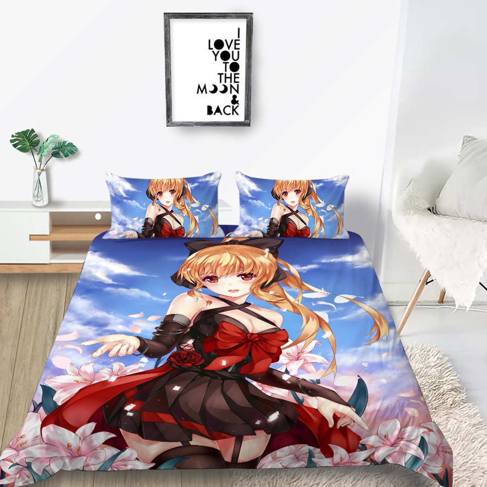 

Постельное белье с героями мультфильмов для девочек, пуховое одеяло, домашнее постельное белье, пододеяльник и наволочка, односпальная/двуспальная кровать, полноразмерный домашний наряд Baby 100x135cm