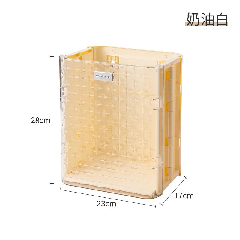 Foldable Wastebaskets Household Kitchen Waste Recycle Bins Suspended Suspend Trash Kitchen Large Capacity Transparent Trash Cans