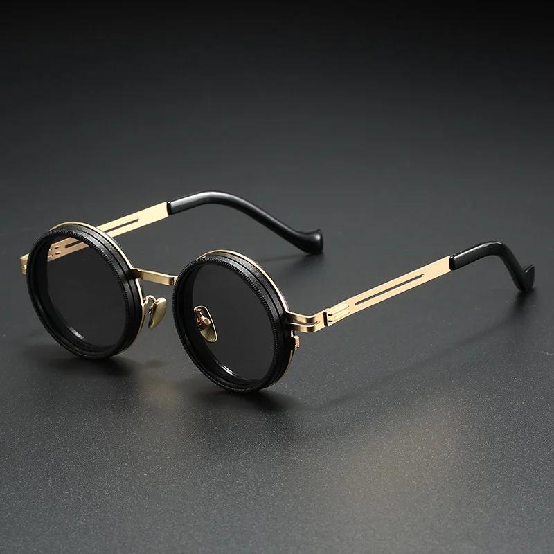Brand Punk Polarized ND9 Adjustable Dimming Sun Glasses Men Women Round Sunglasses Men's Fishing Eyeglasses Outdoor Shades UV400