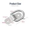 Galvanized Iron D-Ring Floor Hook: Small, Fixed, Semicircular Buckle