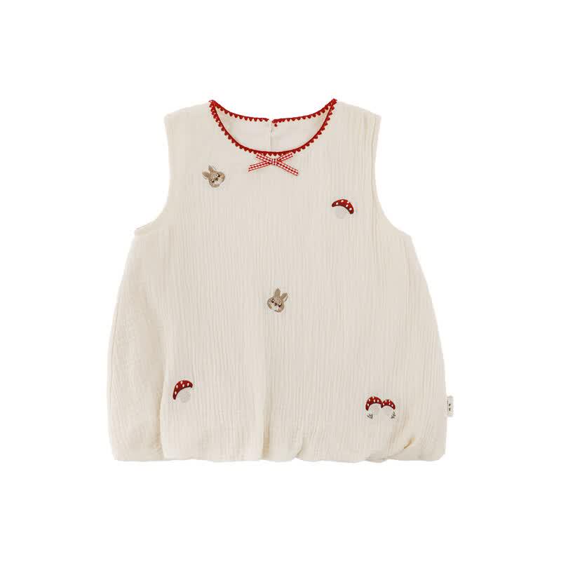 YouYou Girl s Sleeveless Bunny Top & Plaid Shorts Summer Set 90cm