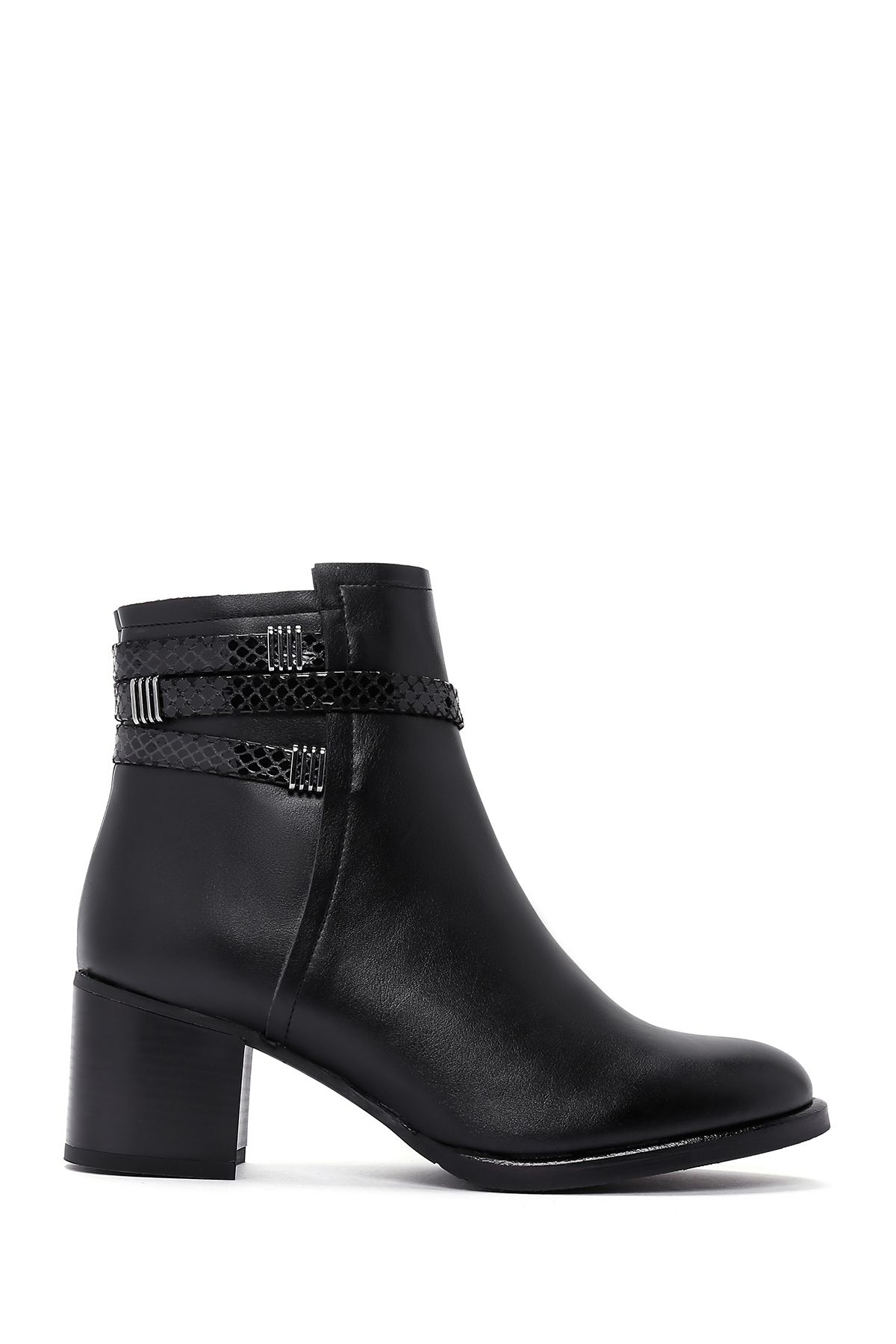 

Women Modern Stylish Fashion Women Black Zipper Thick Heel Boots 36