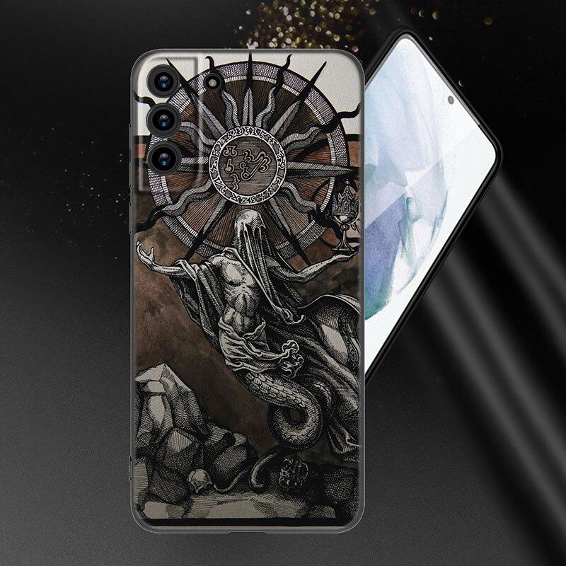 Pouzdro na telefon Satanic Scary Skull pro Samsung Galaxy S20 S21 FE S22 Ultra S10 Lite S10E S9 S8 Plus S7 Edge měkký TPU černý kryt