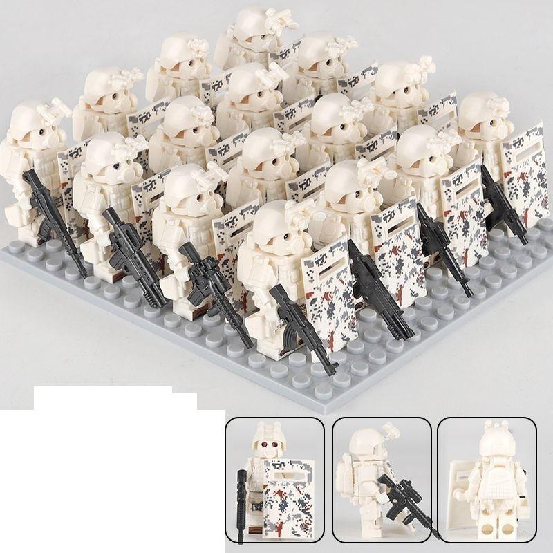 Spezialeinheiten Militärbausteine Riot Police Mini-Humanoide Puppe Wachturm Szene Spielzeug Humanoide Puppe Geburtstagsgeschenk Anime
