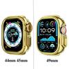 Metall-Stoßfängerhülle Für Apple Watch 45mm 44mm Schutzrahmenabdeckung Für iWatch Serie 9 8 7 6 5 4 SE Wechseln Zu Ultra 3 2 49mm