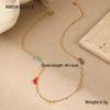 Hot-selling Color Zircon Series Stainless Steel Necklace  Fashionable French Exquisite Temperament Collarbone Chain 