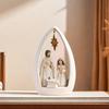 Nativity Resin Figurine Resin Holy Family Nativity Figurine Set Joseph Mary Jesus Sculpture for Home Office Decor Advent Statue