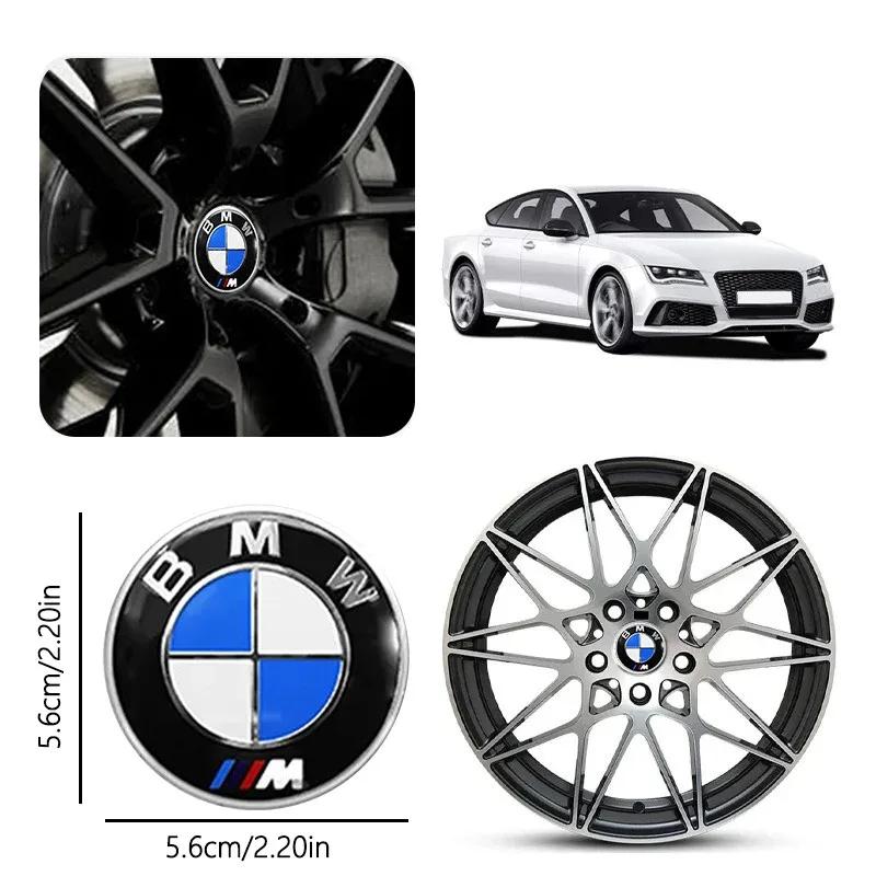 4pcs Car Wheel Center Hub Cap Badge Logo Sticker For BMW M Performance E84 E87 X5 E70 F25 E90 E91 F01 F02 E60 E61 F10 F15 F30 M3 HA4