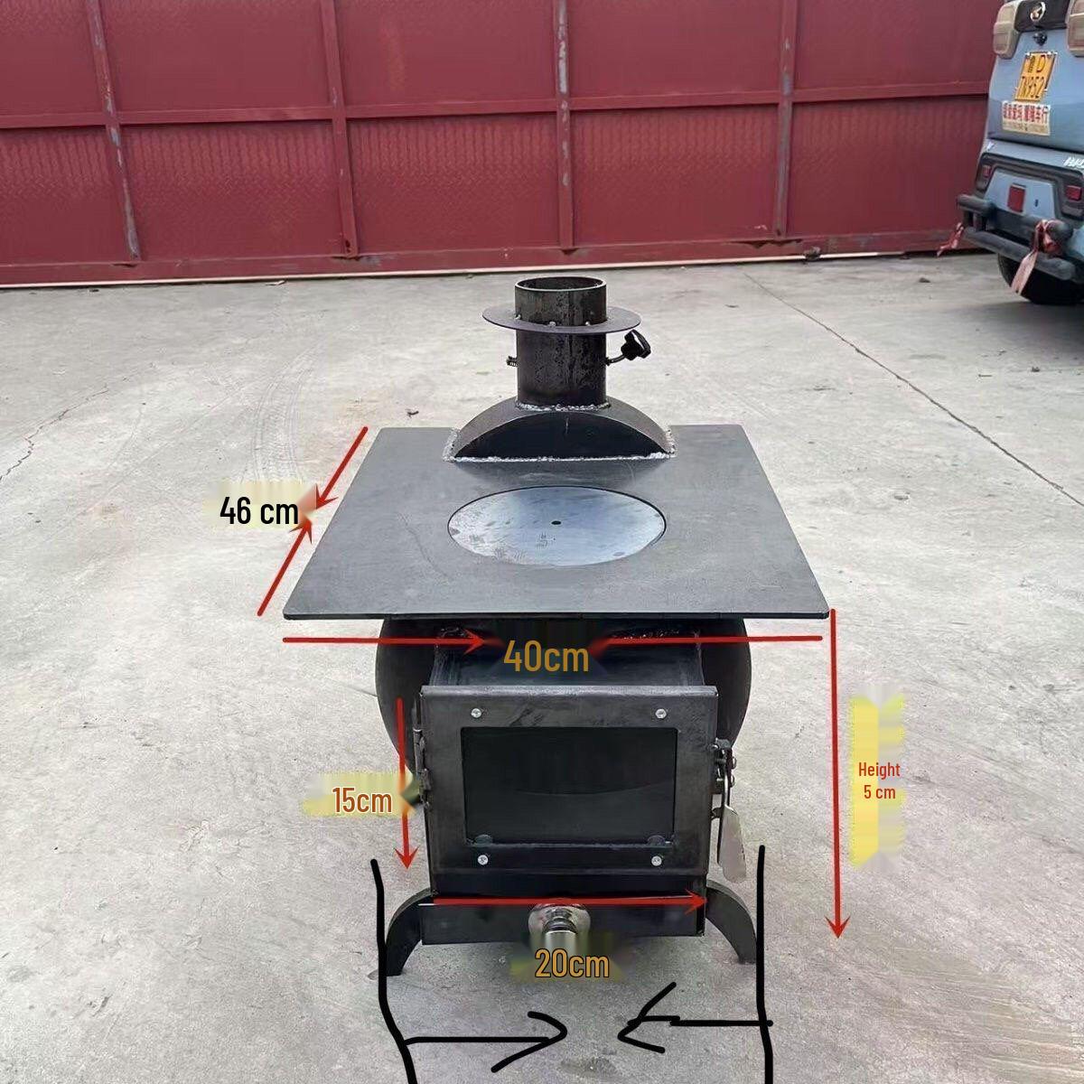 Rural Wood and Coal Dual-Use Gasification Heating Stove with Visible Flame