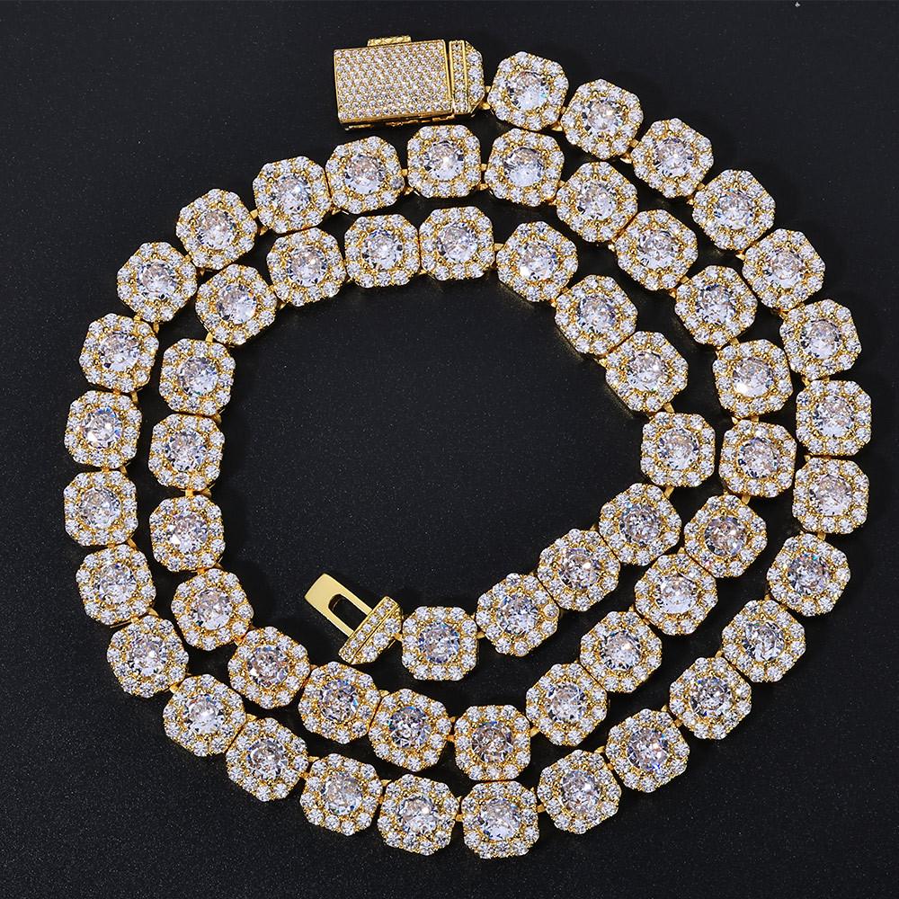 

Европейская Хип-Хоп Цепь с Цирконами - Модный Мужской Аксессуар 16-inch Necklace