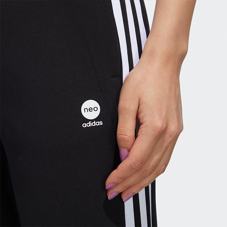 Adidas Neo Icons 3-Stripes Tapered Track Pants Women Bottoms Black HE4505