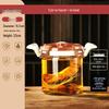 ZISIZ Glass Fermentation Jar with Tap and Bamboo Base