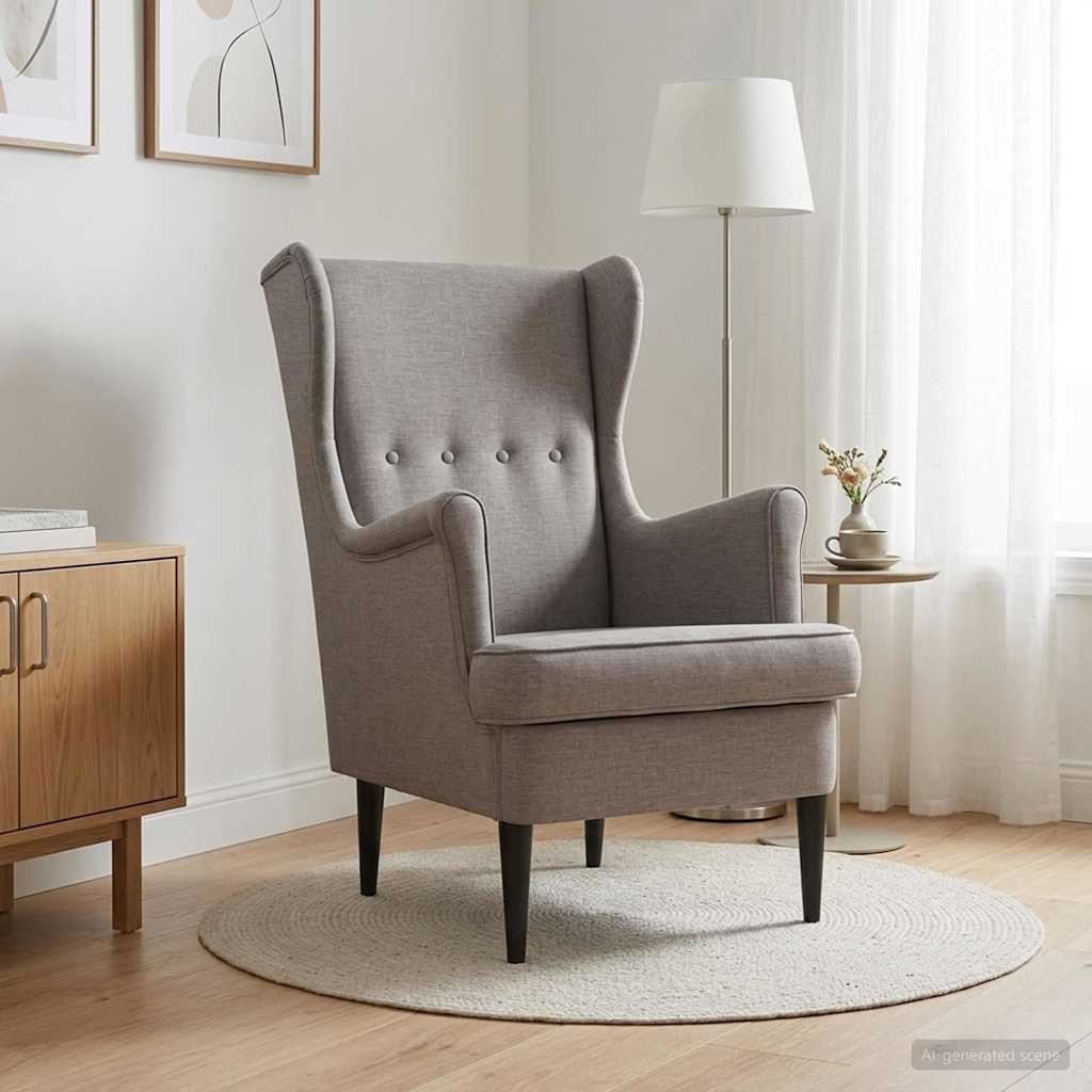 Armchair Taupe Fabric