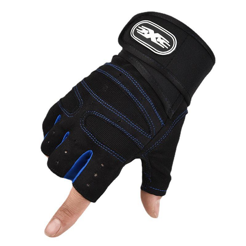 Unisex Non-Slip Fitness Gloves: Half-Finger Design with Wrist Support for Cycling, Barbell, and Training.