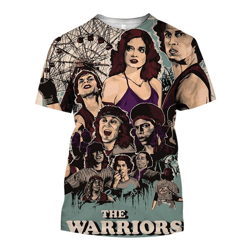 

Чоловіча футболка з принтом THE WARRIORS. ​​Модна повсякденна футболка з круглим вирізом і короткими рукавами. Класні футболки Harajuku Streetwear Футболки з фільмами 6XL L синій