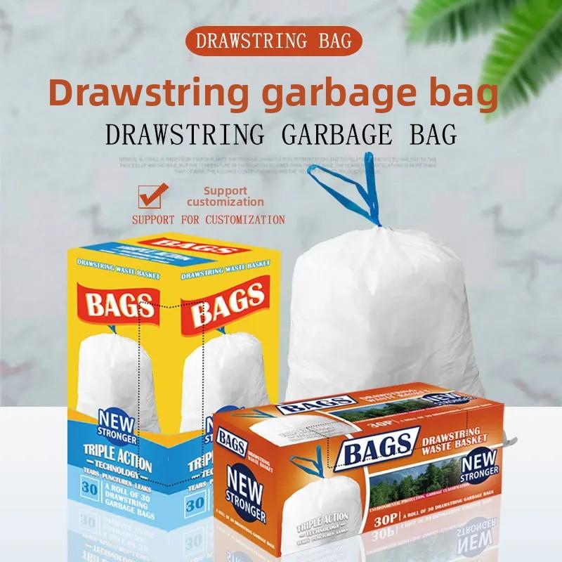 13 Gallon Tall Kitchen Trash Bags 60 Count White Unscented with Drawstring Garbage Bag for Home And Kitchen Use