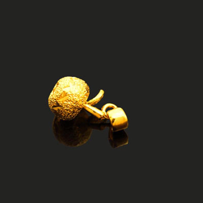 Gold-Plated Women's Christmas Peace Apple Pendant - Copper Jewelry Accessories