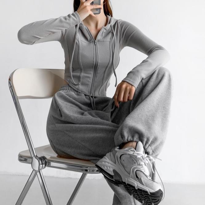 Fashion Women Sweatshirt Long Sleeve Casual Y2k Hooded Sweatshirt Cropped Hoodie